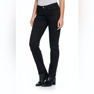 Aviator Womans Slim Straight Best Travel Jean Black 30 Stretch Casual Minimalist